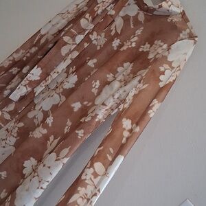 Forever 21 Tan and Cream Halter Dress